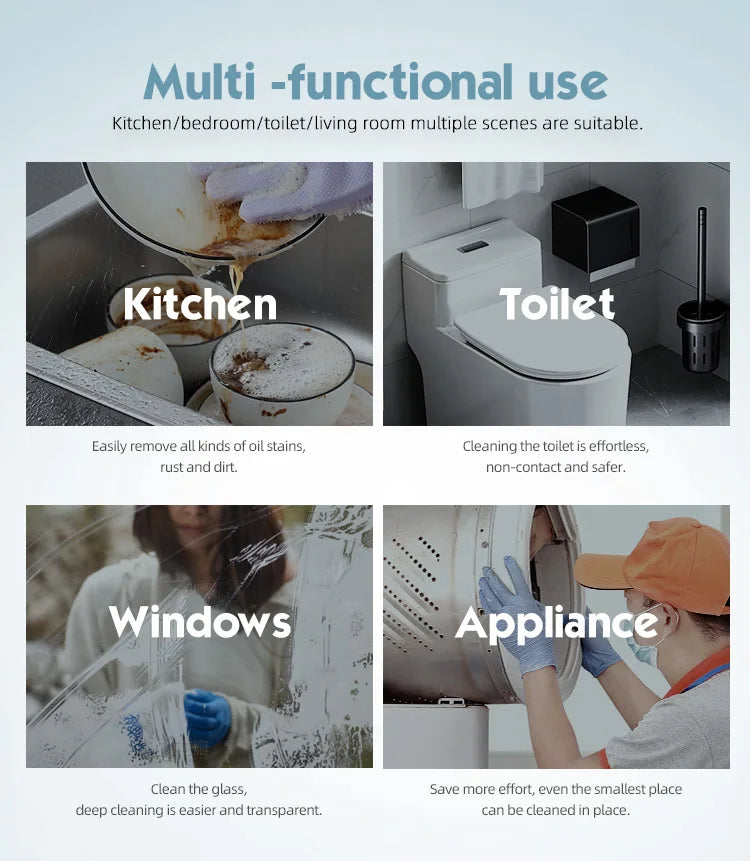 3-in-1 Multifunctional Electric Brush for Cleaning Sinks, Windows, Etc.-USB Charging, Rotating Sponge and Wire Brush