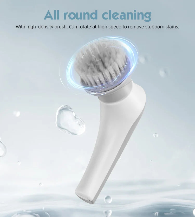 3-in-1 Multifunctional Electric Brush for Cleaning Sinks, Windows, Etc.-USB Charging, Rotating Sponge and Wire Brush